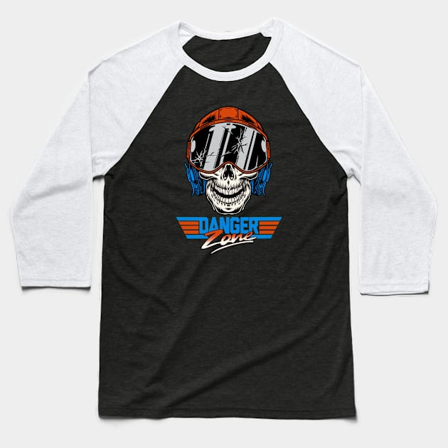 Danger zone Baseball T-Shirt by Utopia Art & Illustration